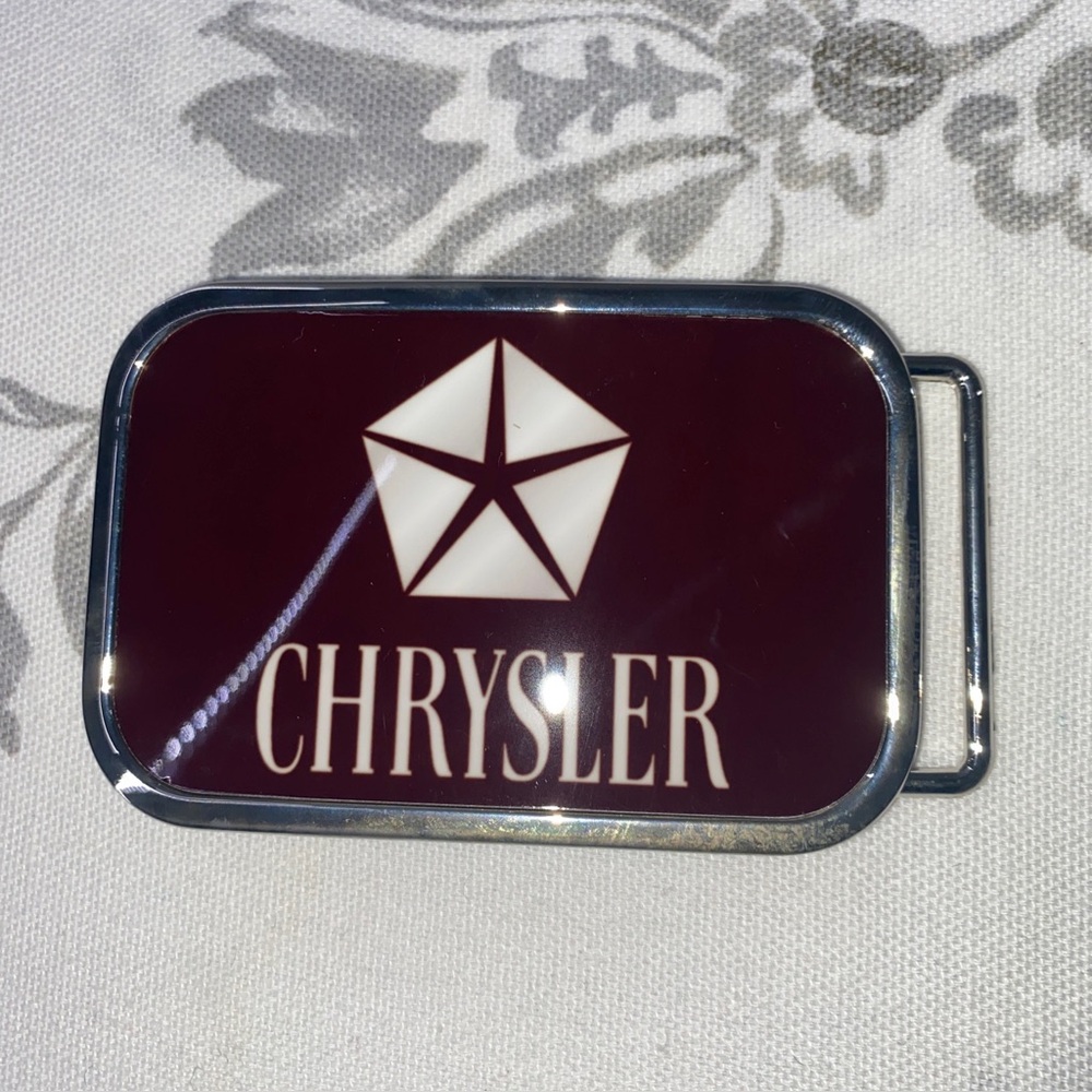 Chrysler Belt Buckle Licensed
Brushed Metal Car Logo